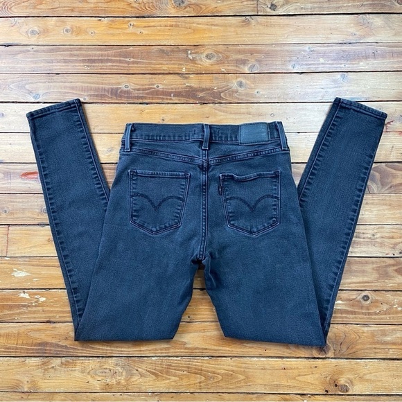 Levis 311 jeans faded black shaping skinny mid rise slimming forever classic 25 - Picture 2 of 14